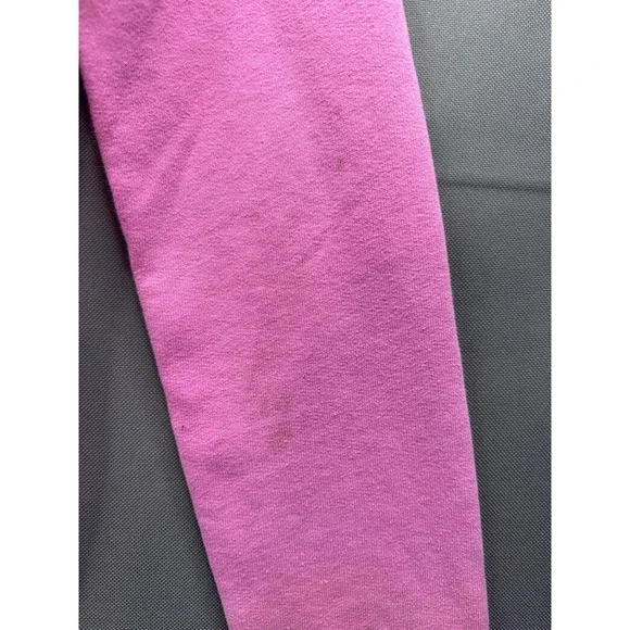 Abercrombie‎ & Fitch Girls Pink Full Zip Hoodie Y2K Logo Sleeve Small Stain - Picture 9 of 11
